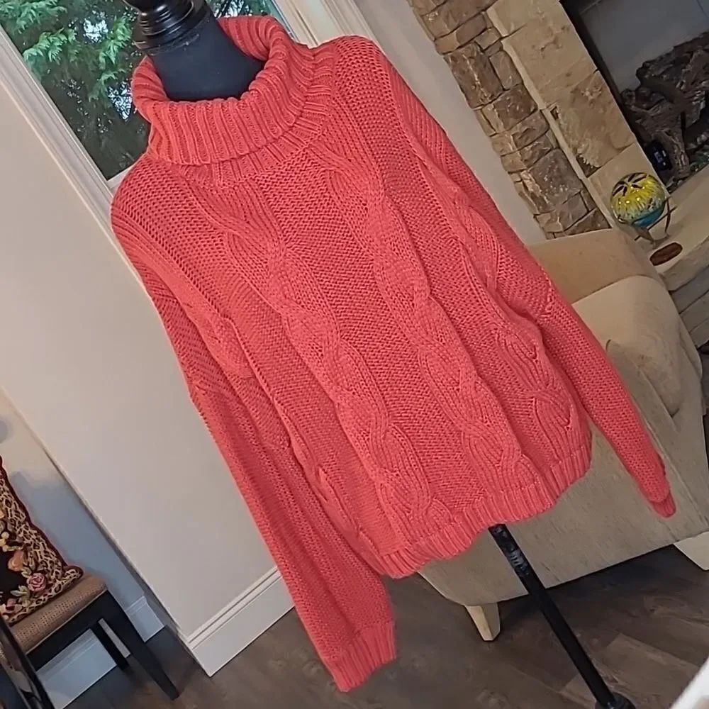 Red Turtleneck Sweater 